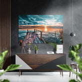 Sunset  Brushed Aluminium Dibond Wall Art.